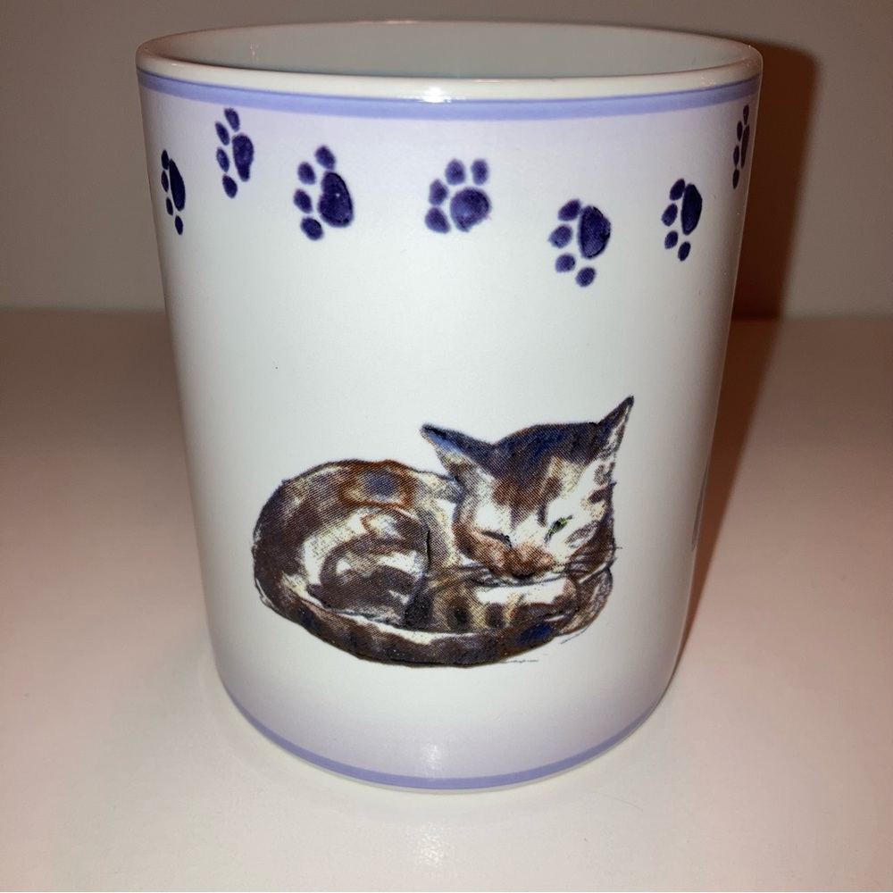 RARE Casamoda Cat Paw Prints Limited Edition Collectible Kitty NEW Ceramic Mug - Picture 4 of 10